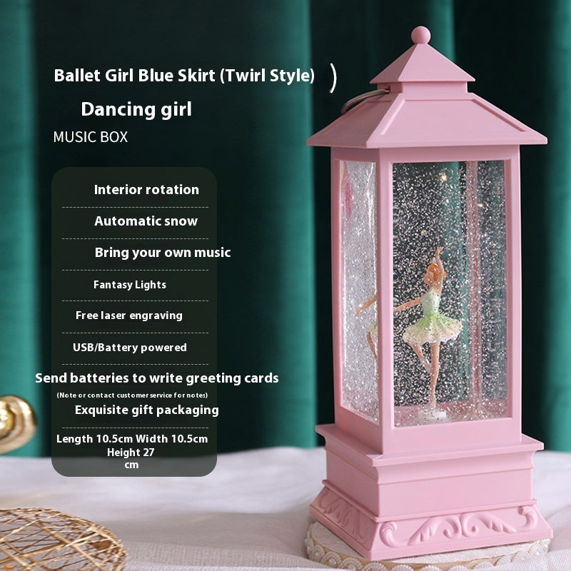 Resin Glass Rotatable Children's Day Music Box Music Box