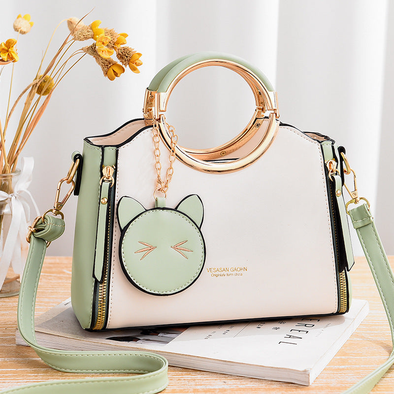The lucky cat  Women's Single Shoulder Leaning Handbag