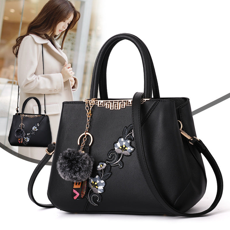 Contrasting Color Handbag - "The Yingyang"