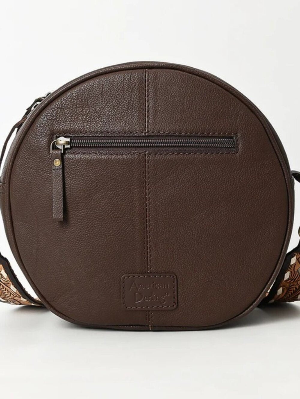 Boho Floral Tooled Leather Crossbody