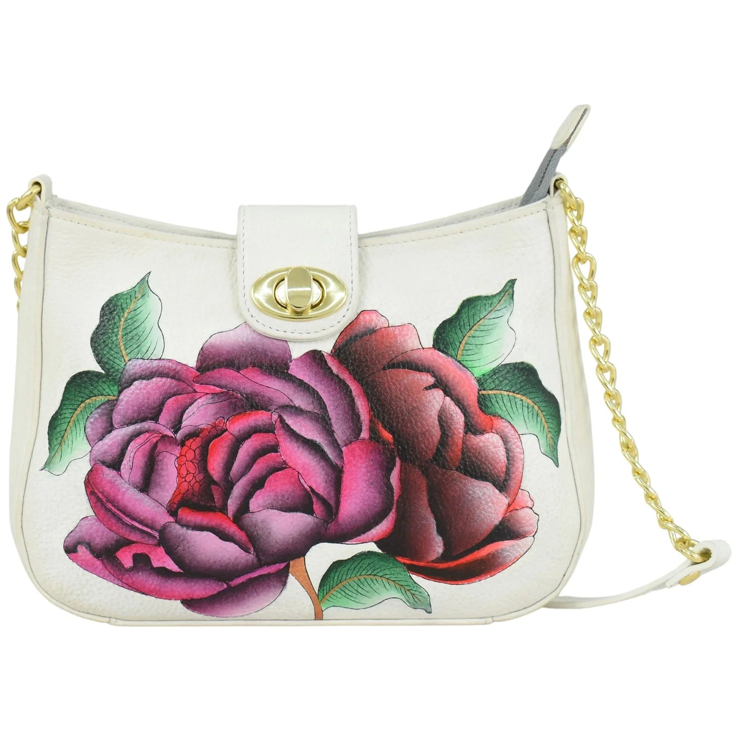 Anuschka Moonlit Peonies Small Crossbody - 7588