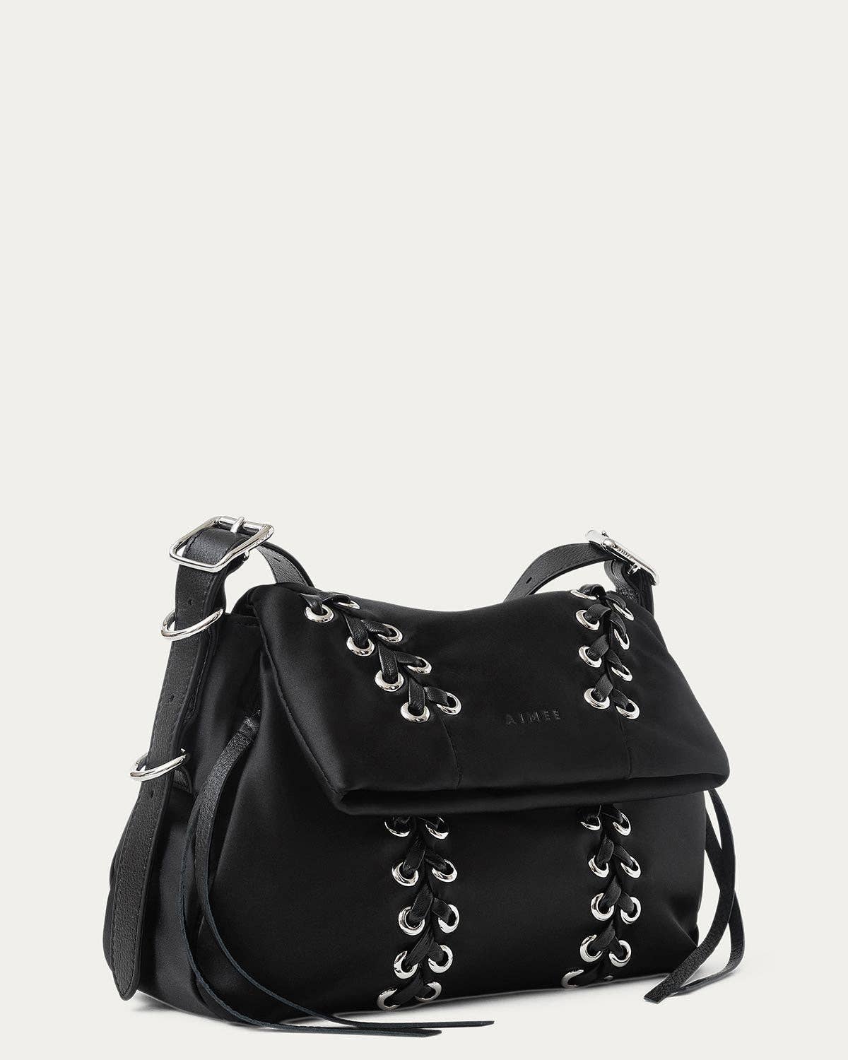 Lace Up Double Entry Crossbody