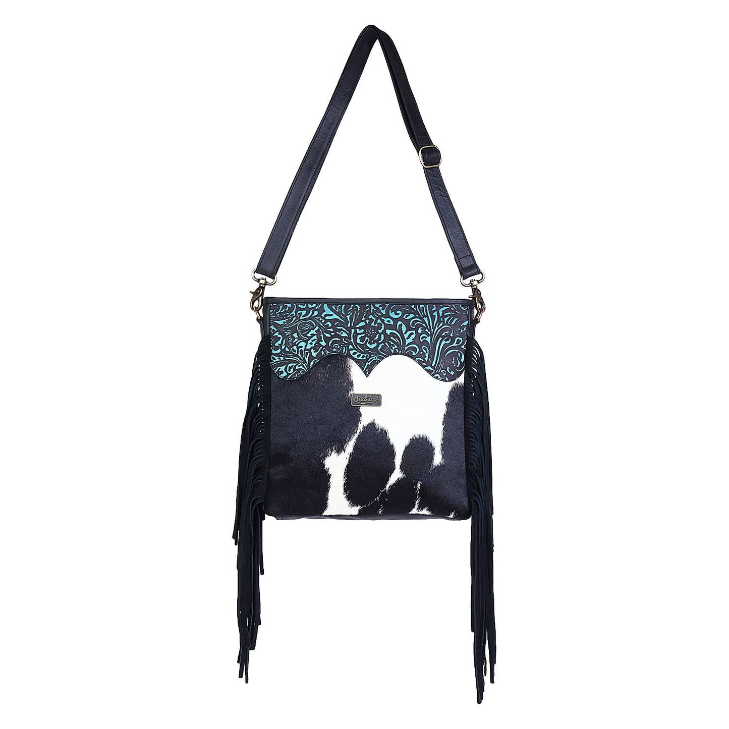 Frontier Fringe Leather & Cowhide Crossbody Bag