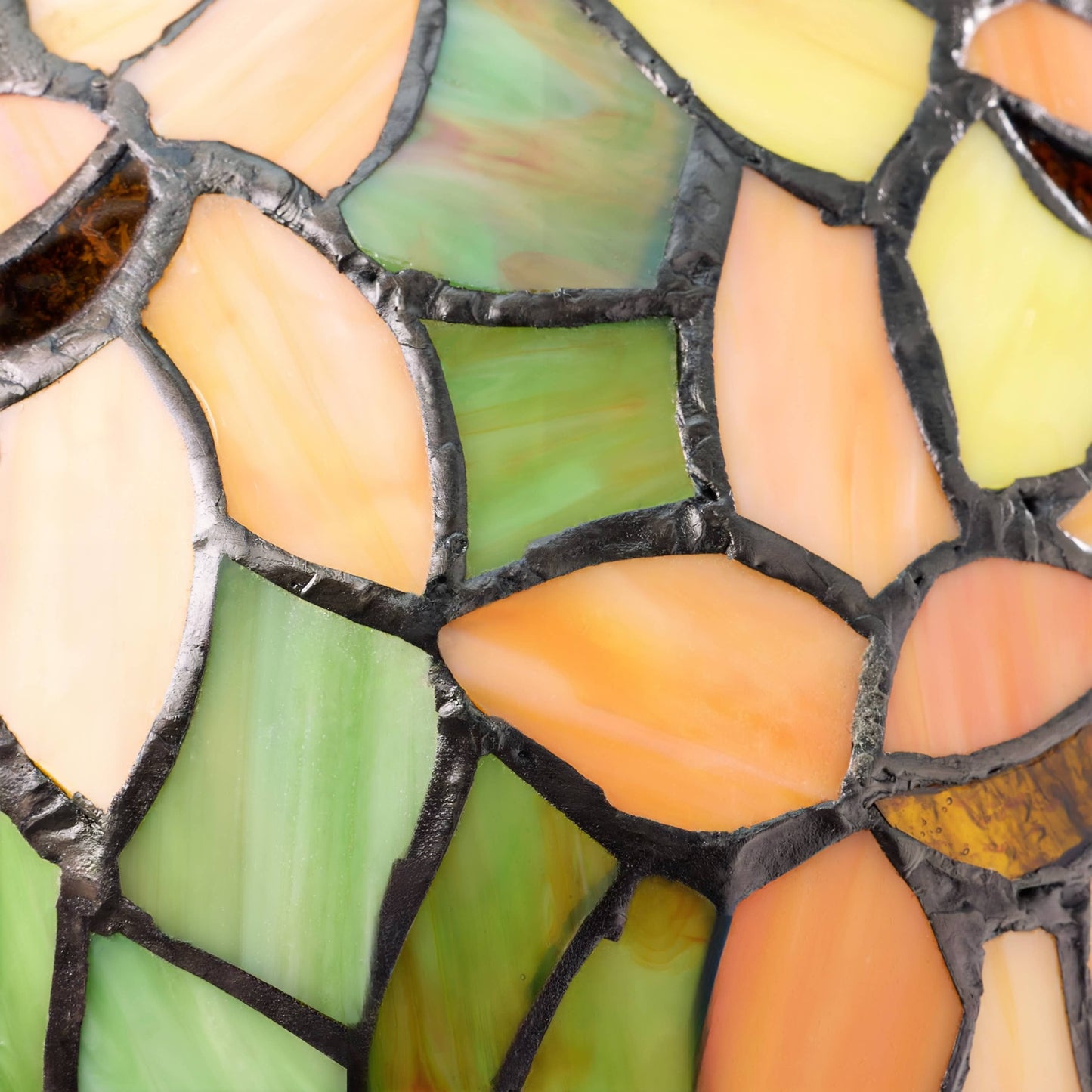 16.5"H Sunflowers Stained Glass Candlestick Table Lamp