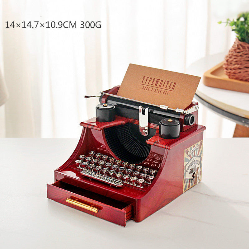 Retro Nostalgic Old-fashioned Typewriter, Projector or gas tank Music Box