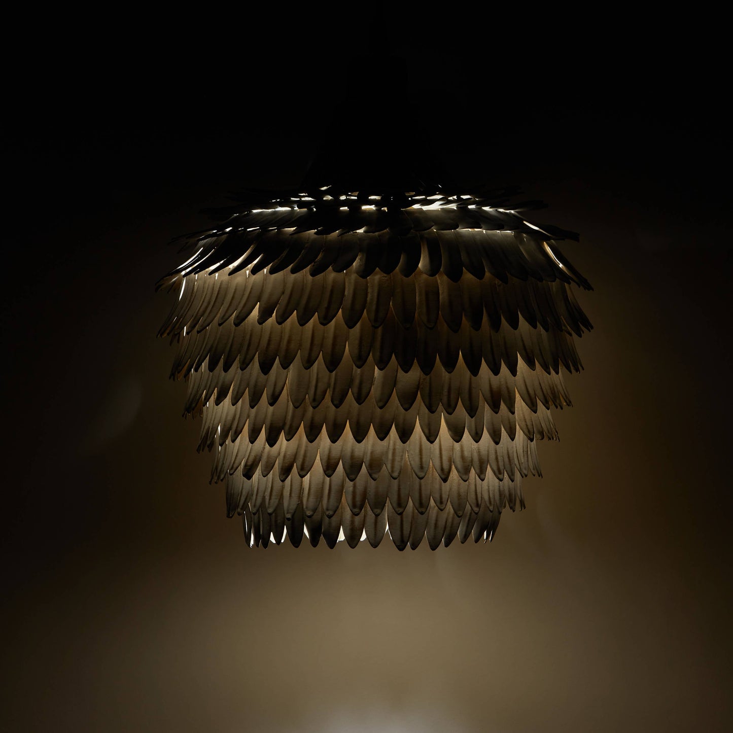 11.75"W 1-Light Moira White and Gold-Finish Metal Pendant