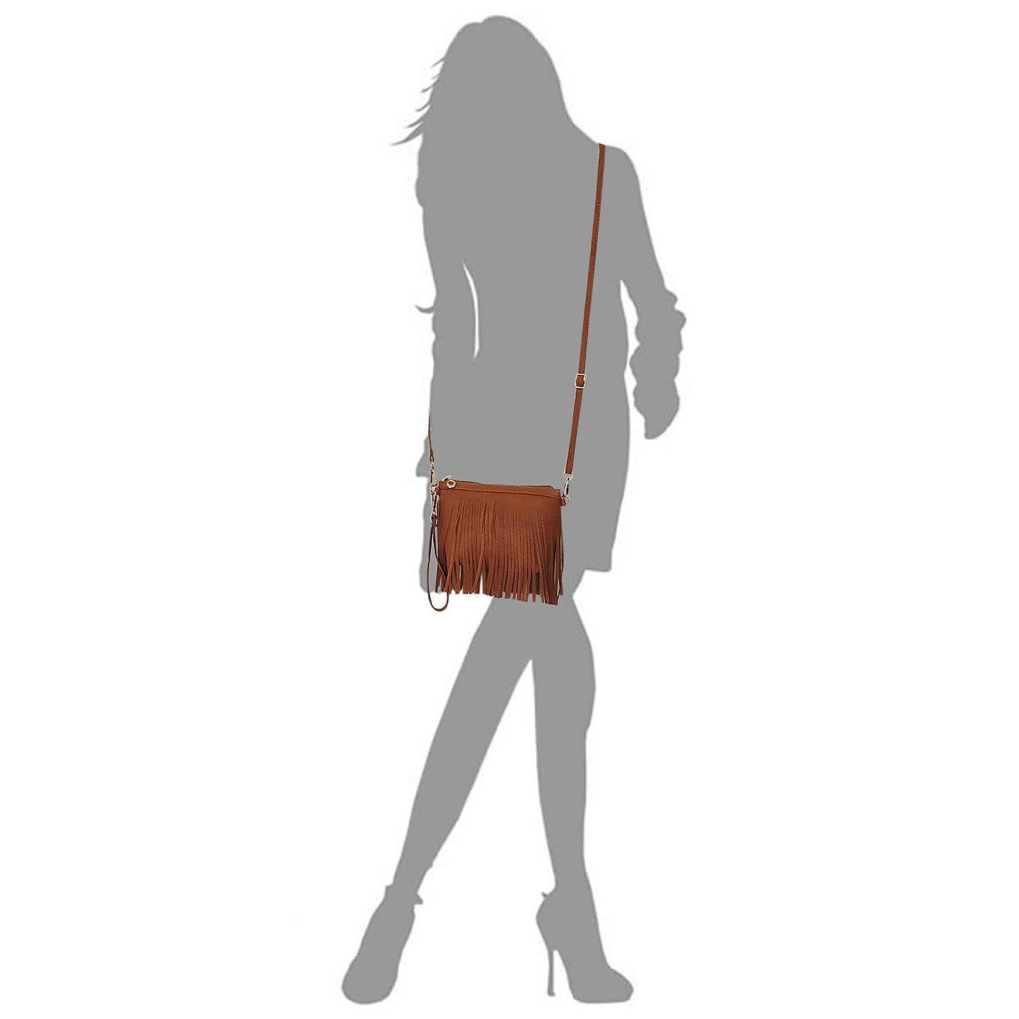 Western Fringe Clutch Cross Body Bag