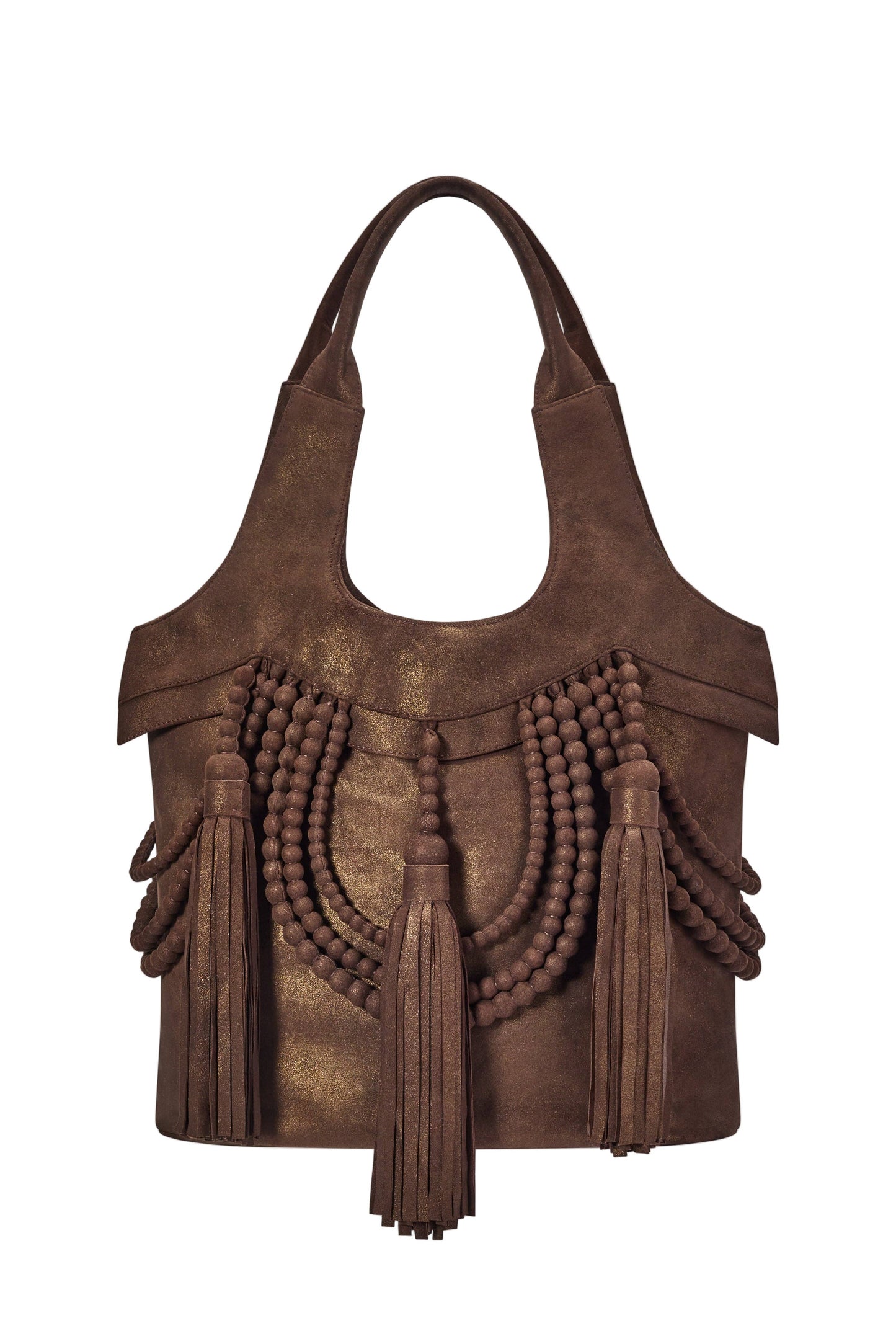 Daisy Tote Bag Metallic Brown