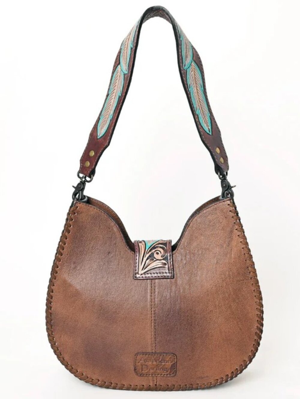 American Darling Wild Feather Western Hair on Hobo Bag