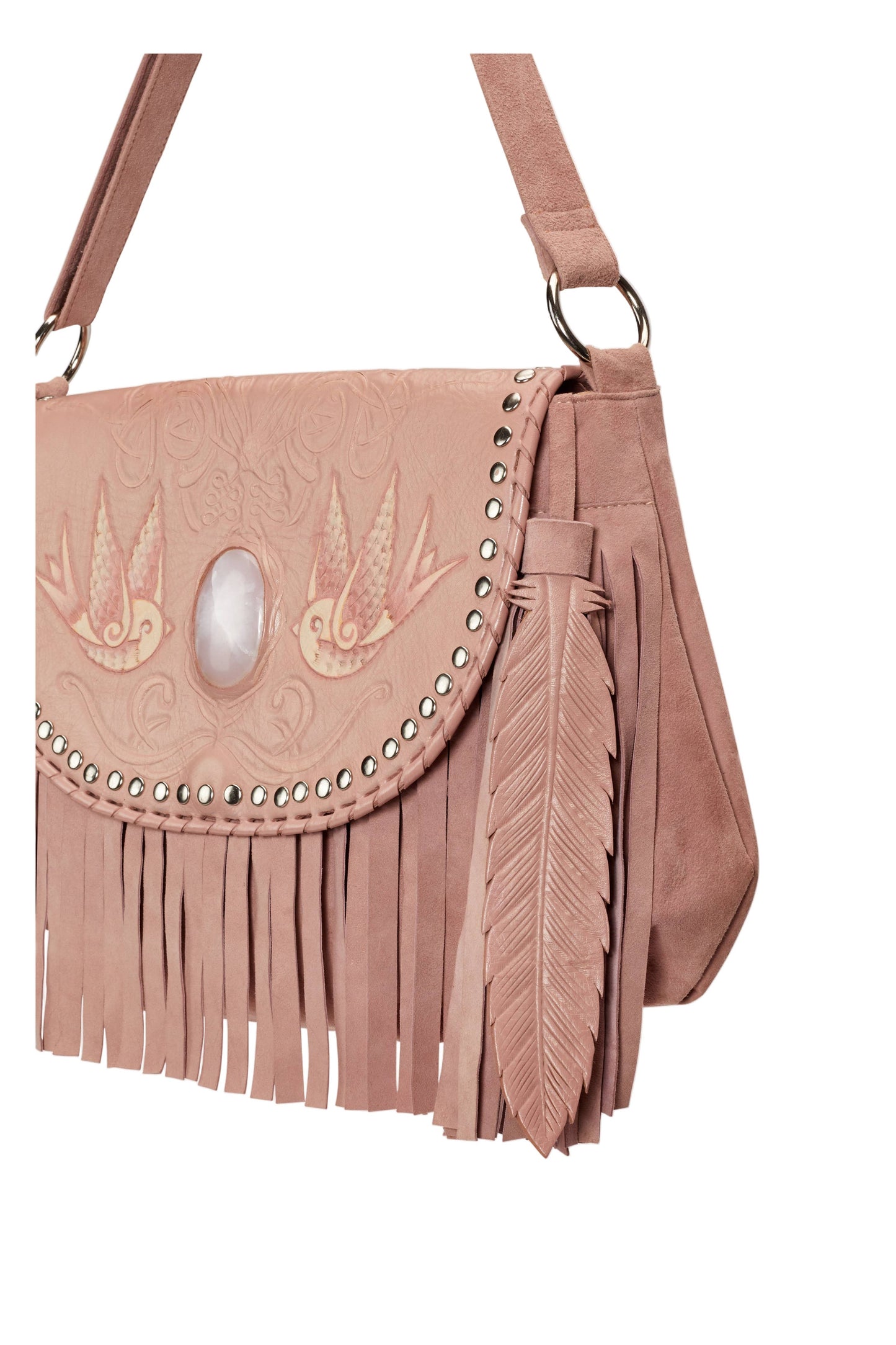 Lost Bird Stud Bag Dusty Pink