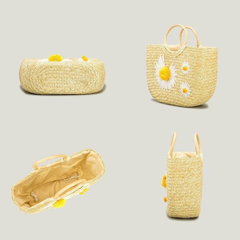 Little Daisy Straw Handbag