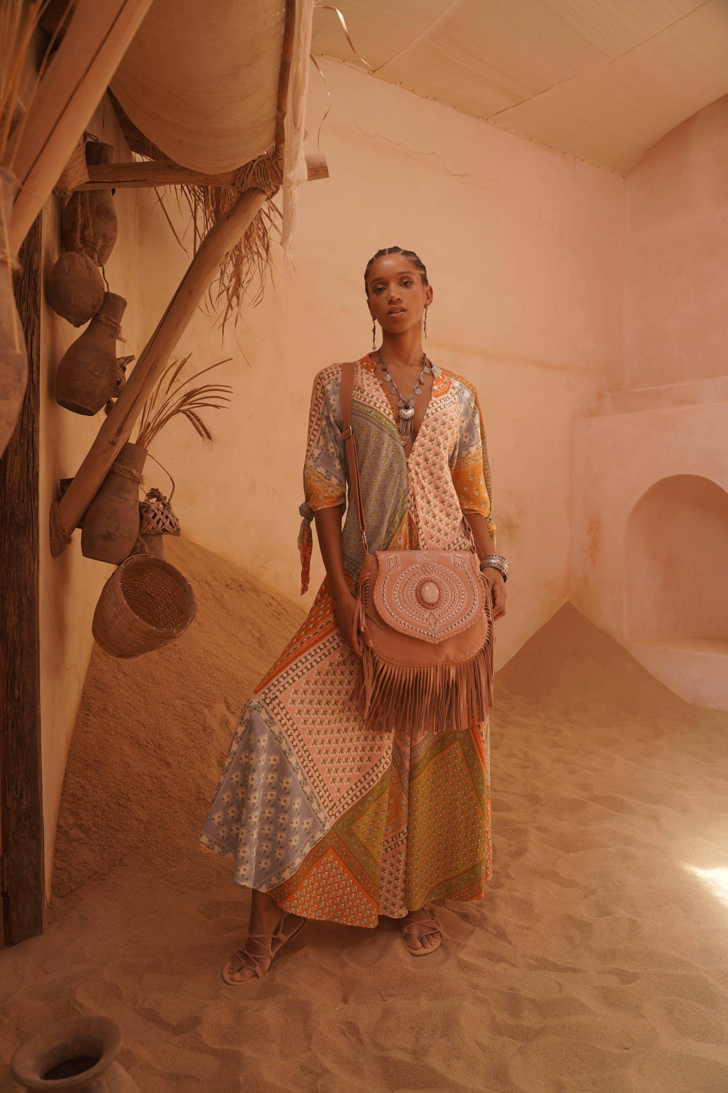 Marrakesh Bag Pink Nude/Silver