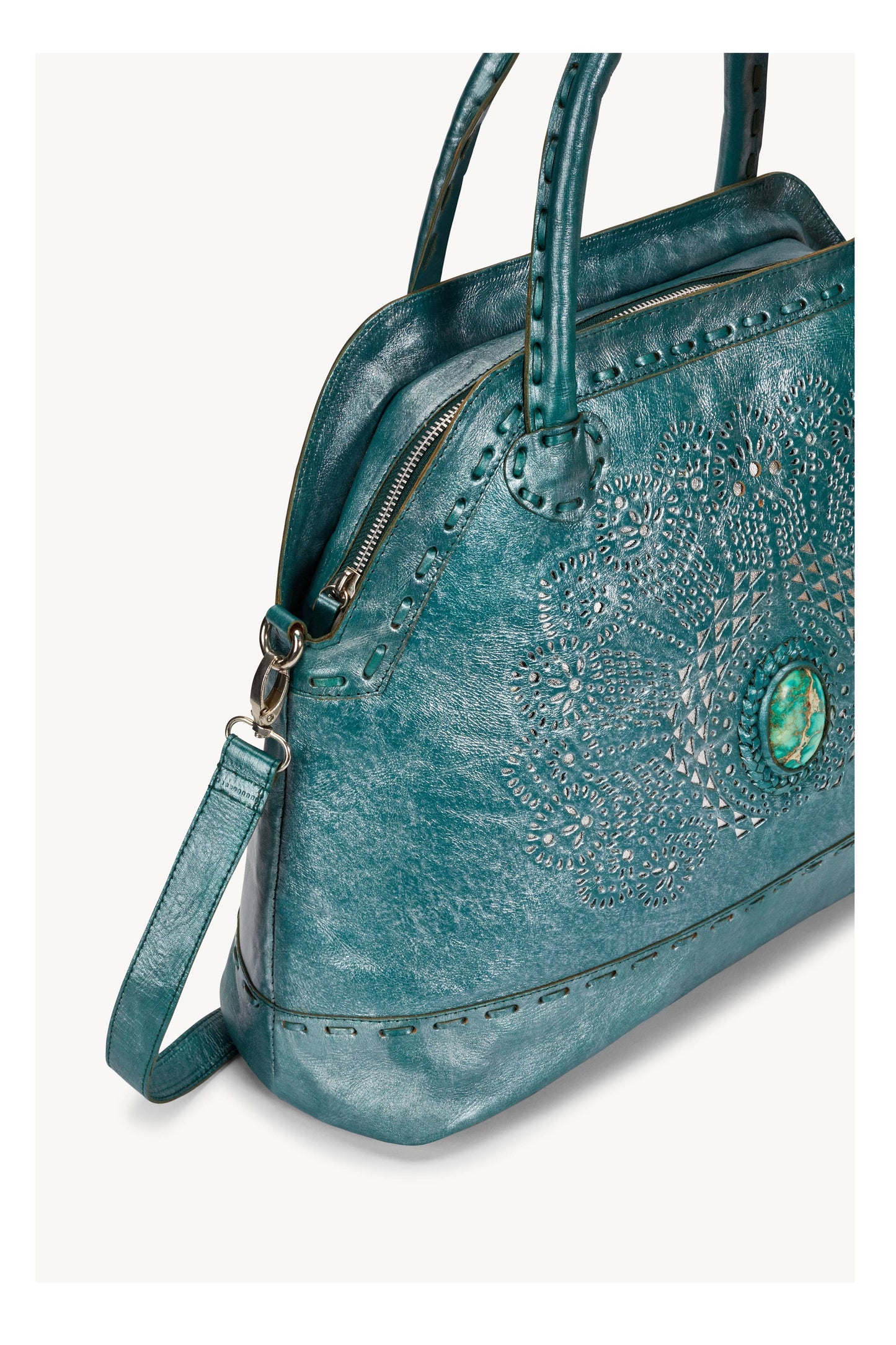 Mini Queen Deus Bag Metallic Teal