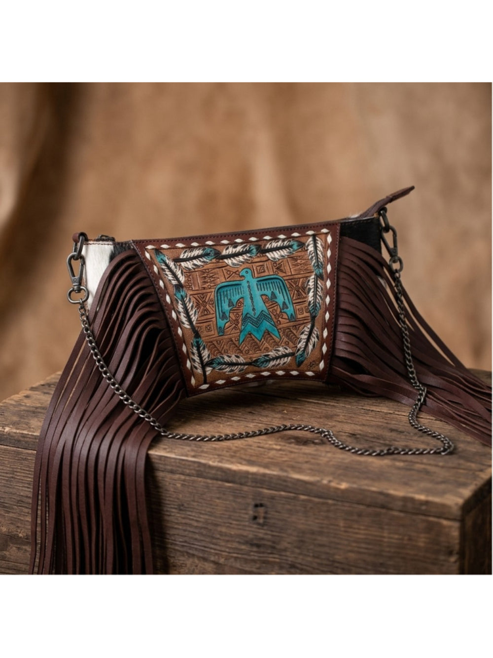American Darling Boho Thunderbird Fringe Crossbody