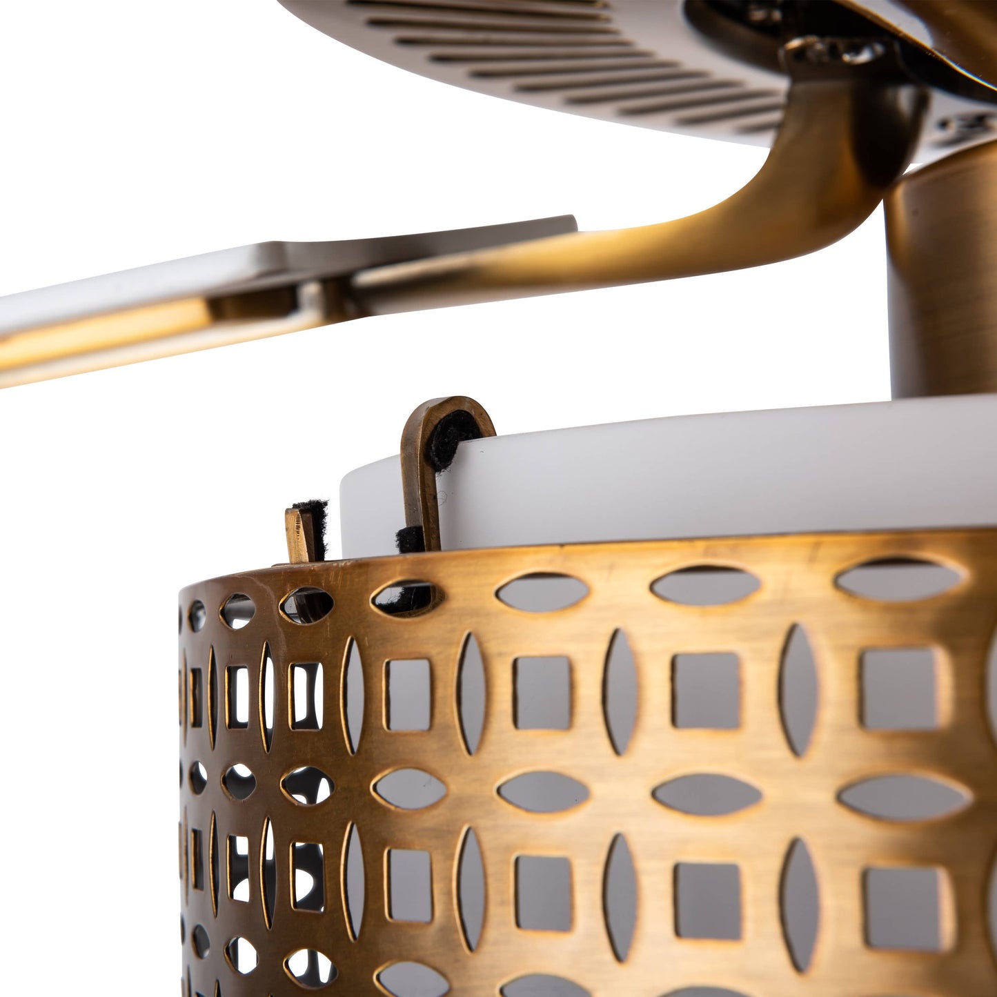 52"W Levi Brass 4-Blade LED Ceiling Fan