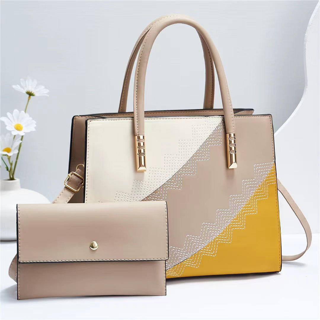 The Holly Color block Handbag set