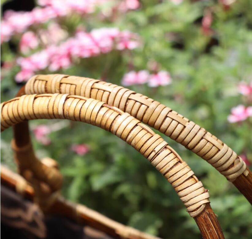 "The Olivia" organic woven bamboo handbag