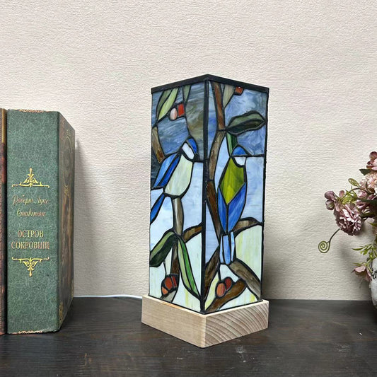 Colorful Stained-glass Bird And Duck Pattern Night Lamp A Cozy Decorative Light