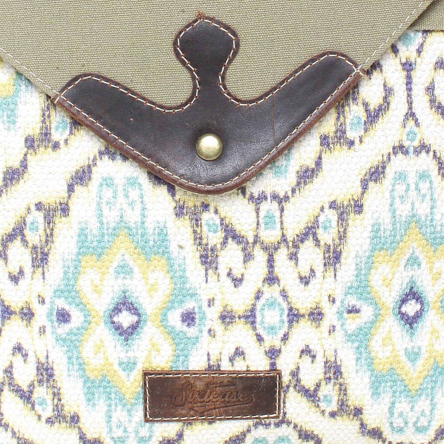 Sage and Teal Upcycled Back Pack