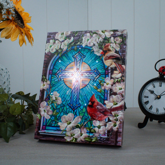 Sunday Morning 8x6 Lighted Tabletop Canvas