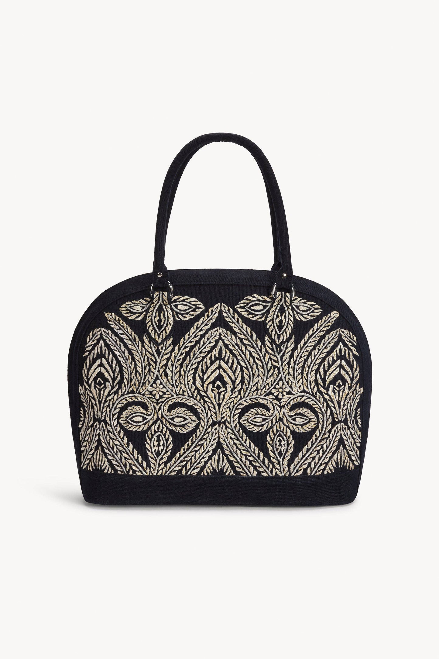 Mini Queen Marrakesh Embroidery Bag Black Denim