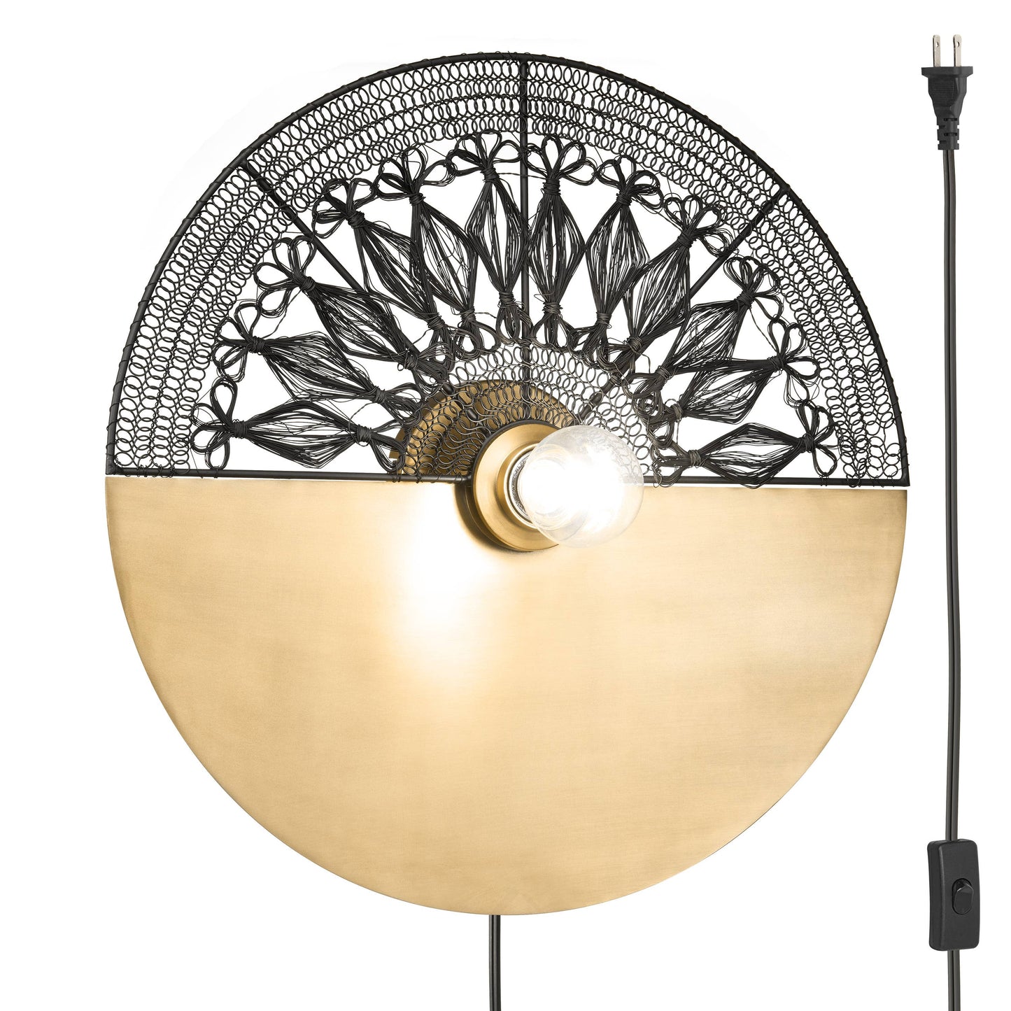 17.5"H Quintin Modern Indoor Plug In Wall Sconce