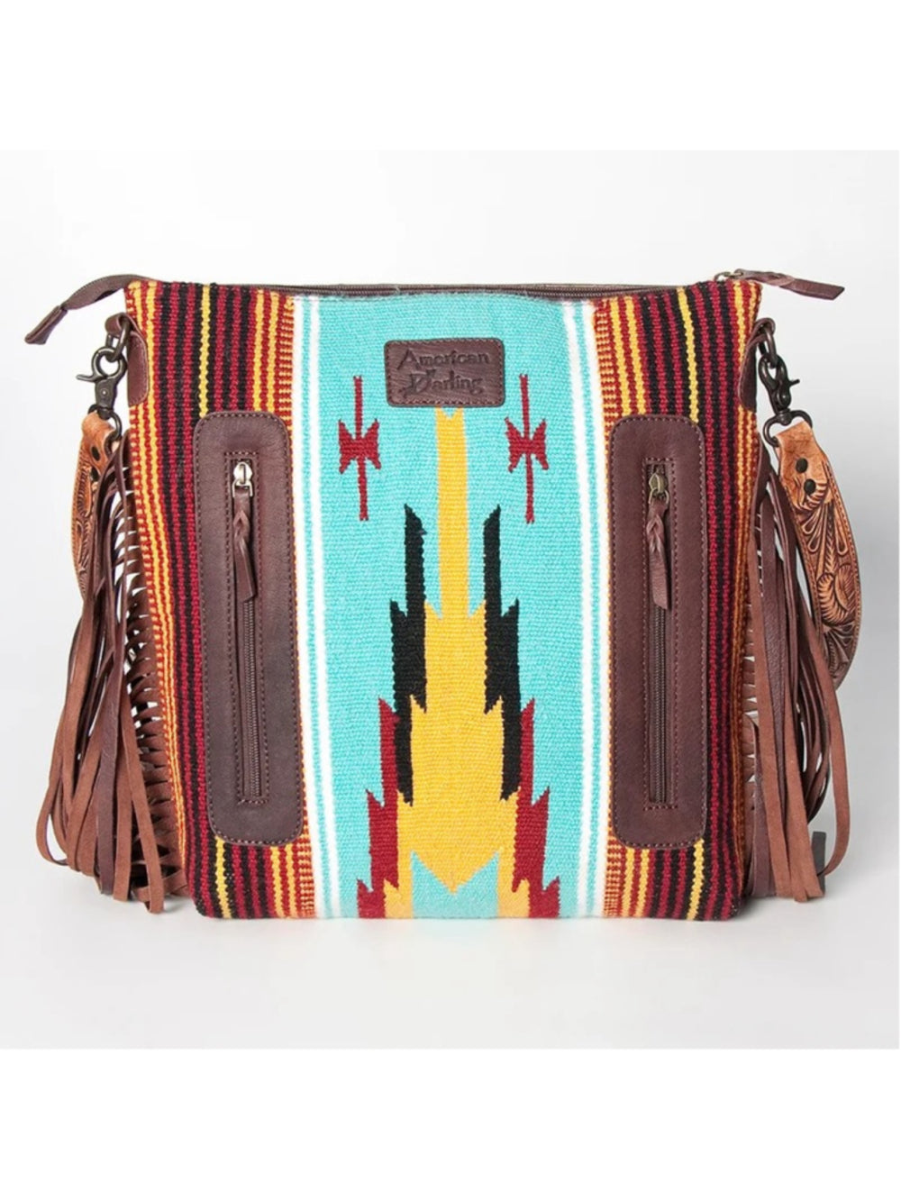 American Darling Feather Canyon Fringe Saddle Blanket and Leather Crossbody
