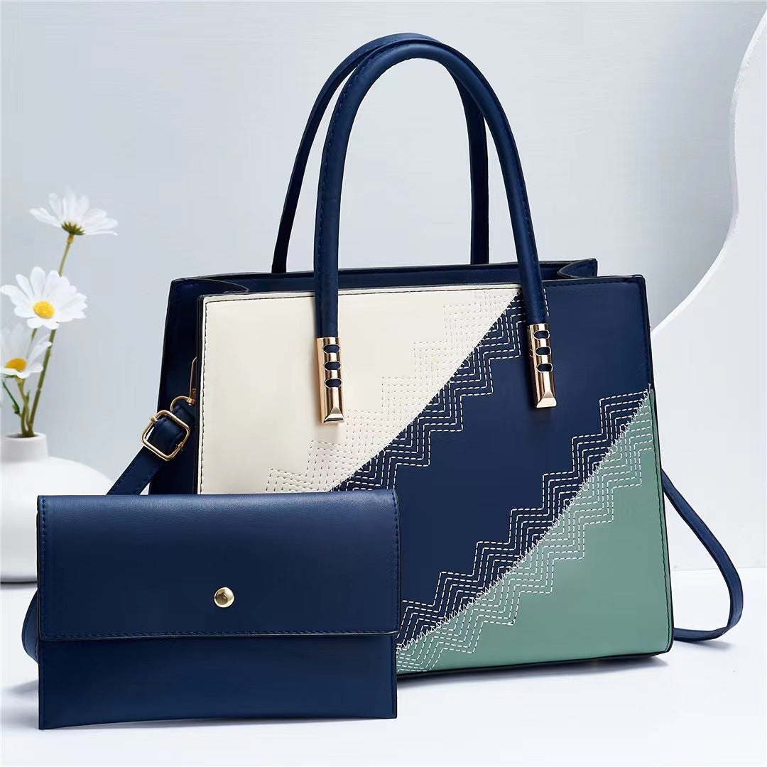 The Holly Color block Handbag set