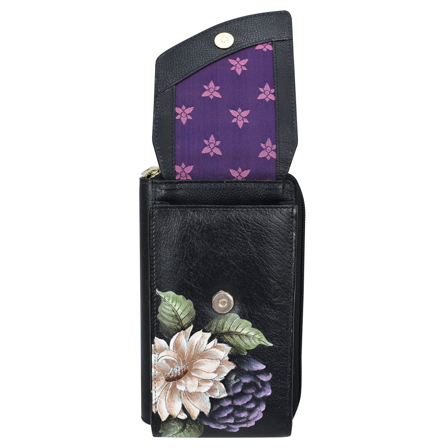 Anuschka Crossbody Phone Case - 1173-hummingbirds