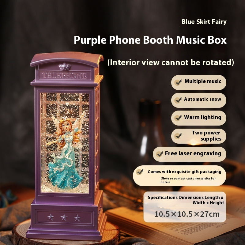 Resin Glass Rotatable Children's Day Music Box Music Box