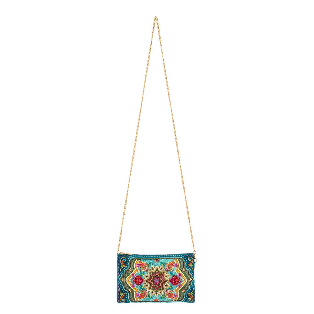 Venice Beaded Multi-Color Mosiac Crossbody Phone Bag