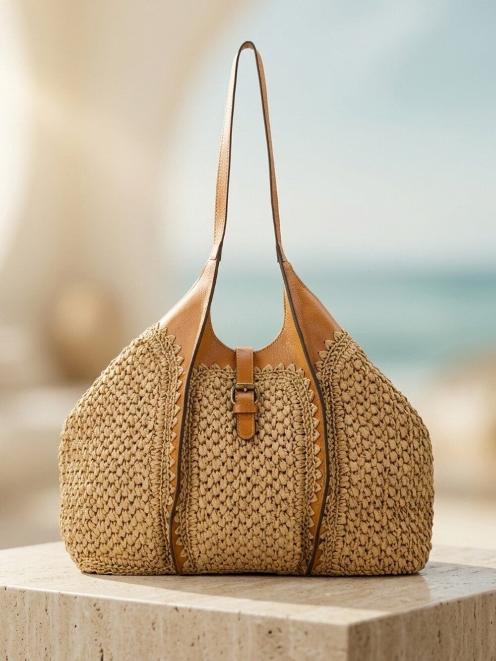 Patricia Nash Santorini Coastal Weave Hobo Satchel