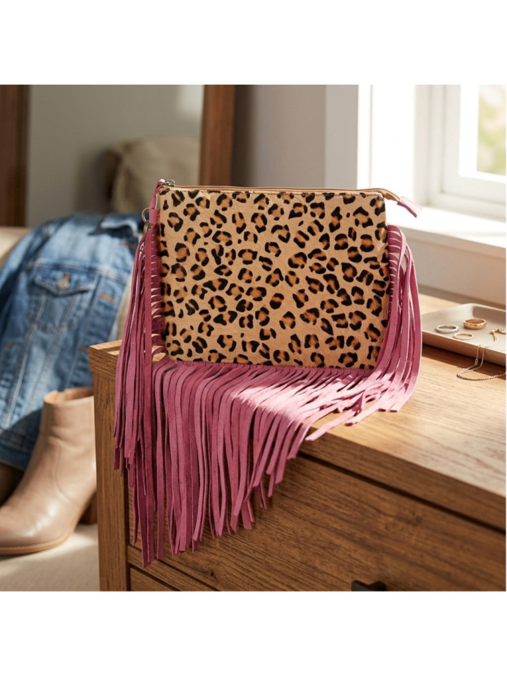 American Darling Barbie Gone Wild Fringe Crossbody Clutch