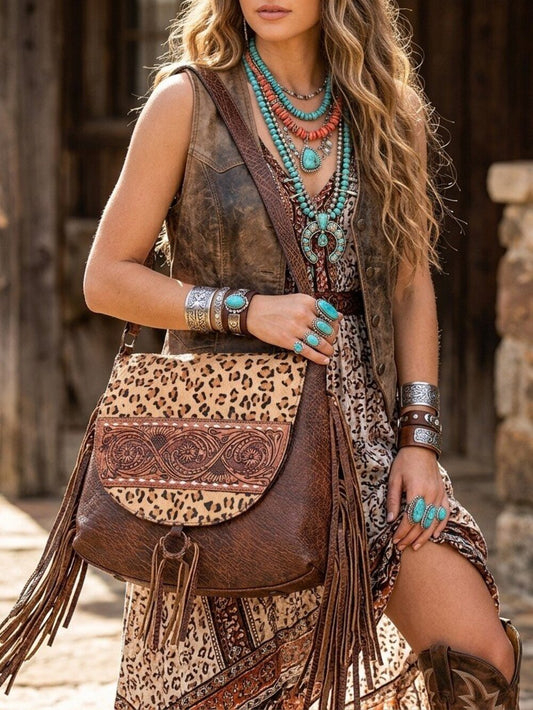 American Darling Western Luxe Fringe Saddle Bag