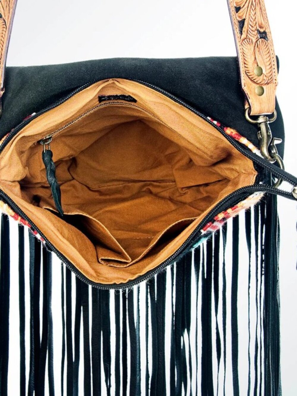 American Darling Colors of the Desert Boho Fringe messenger Saddle Blanket Bag
