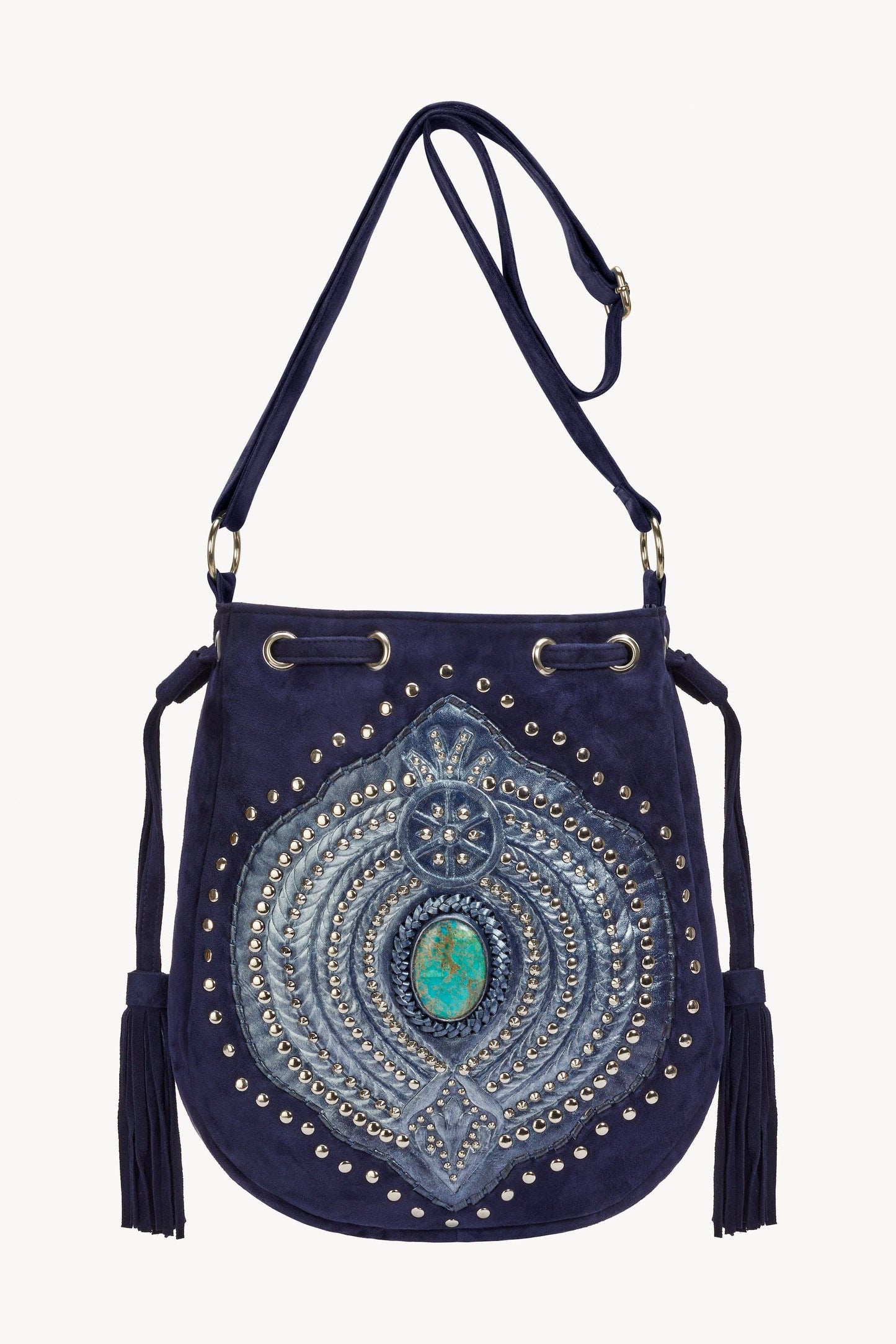 Marrakesh Pouch Bag Metallic Navy/Silver