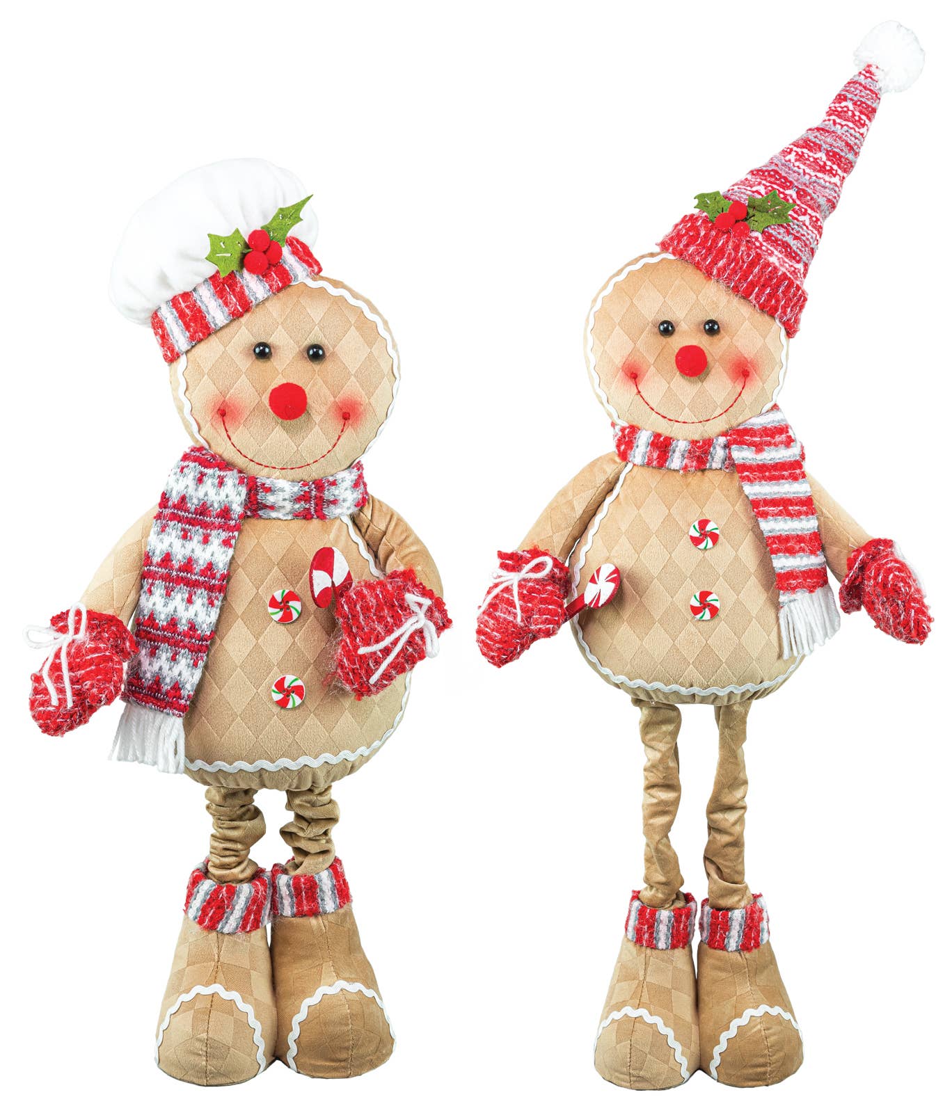 PEPPERMINT GINGERBREAD STRETCH LEG 2 ASSORTED