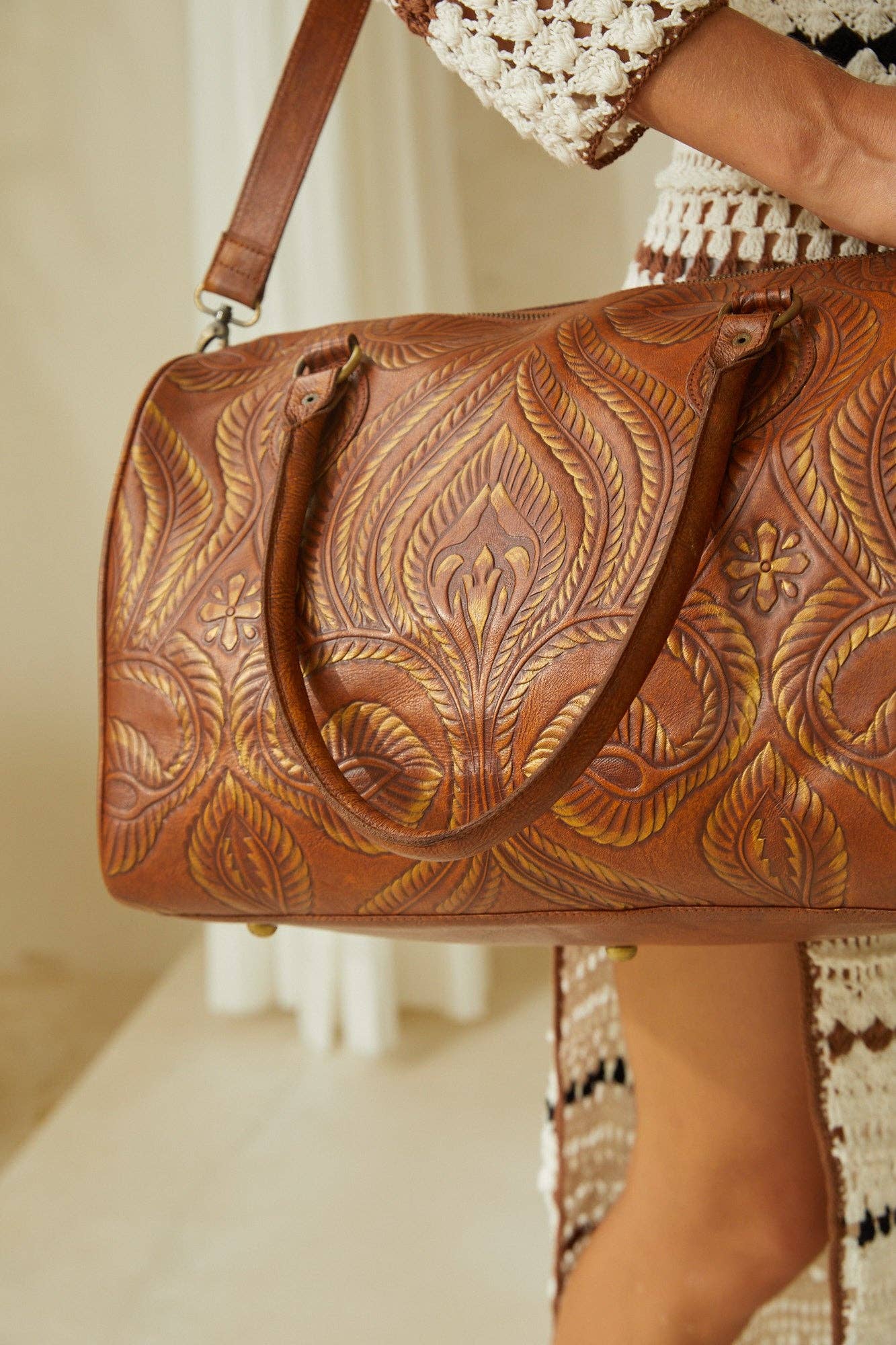 Mini King Lyrebird Bag Antique Medium Brown/Gold