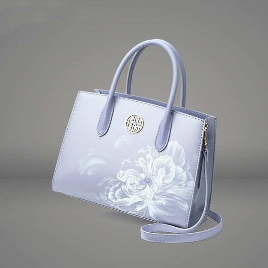 Asian Artwork Satchel Handbag High End Designer