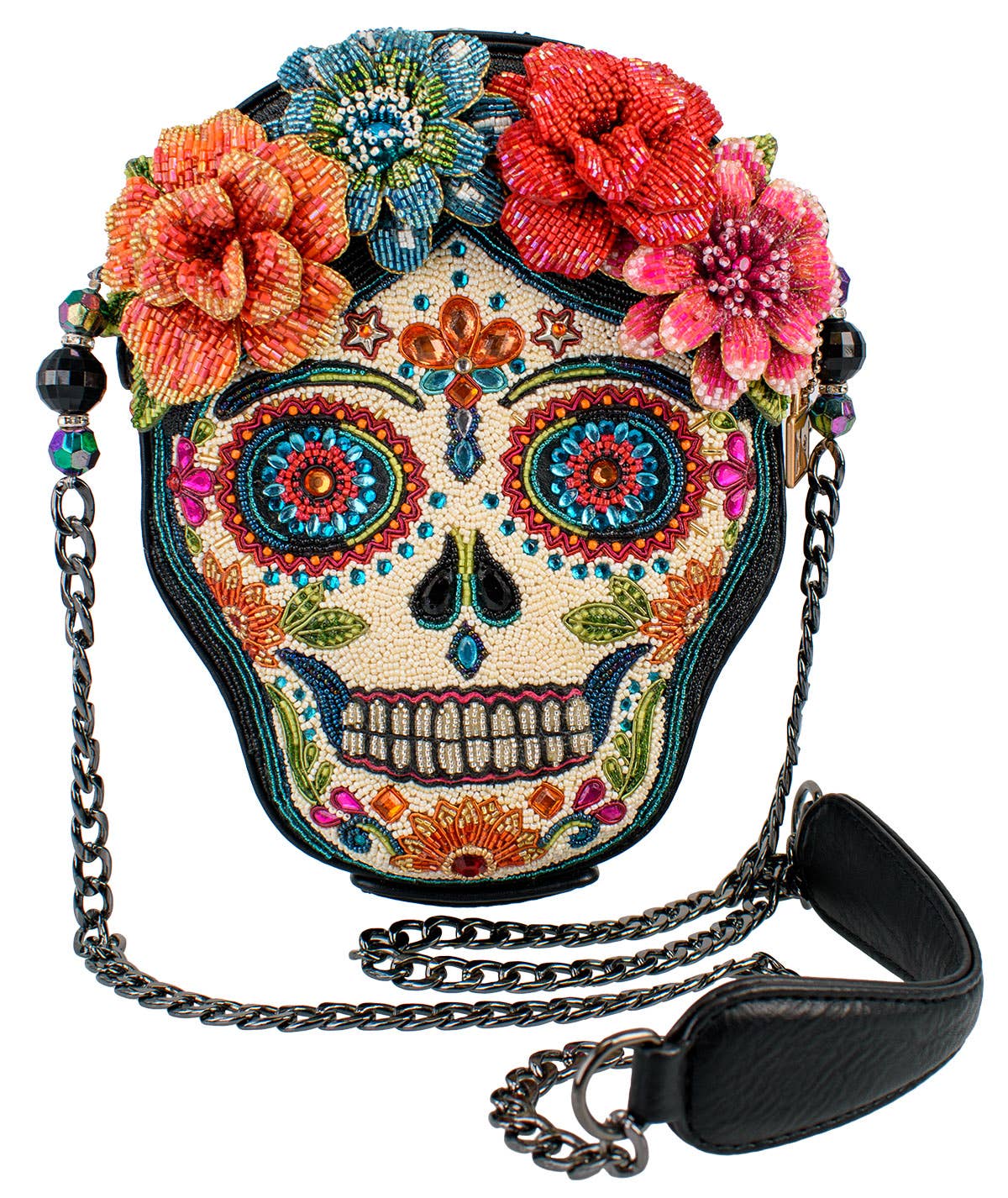 New Mary Frances Bella Noche Sugar Skull Beaded Floral Crossbody Handbag-pre order Avail August 2025