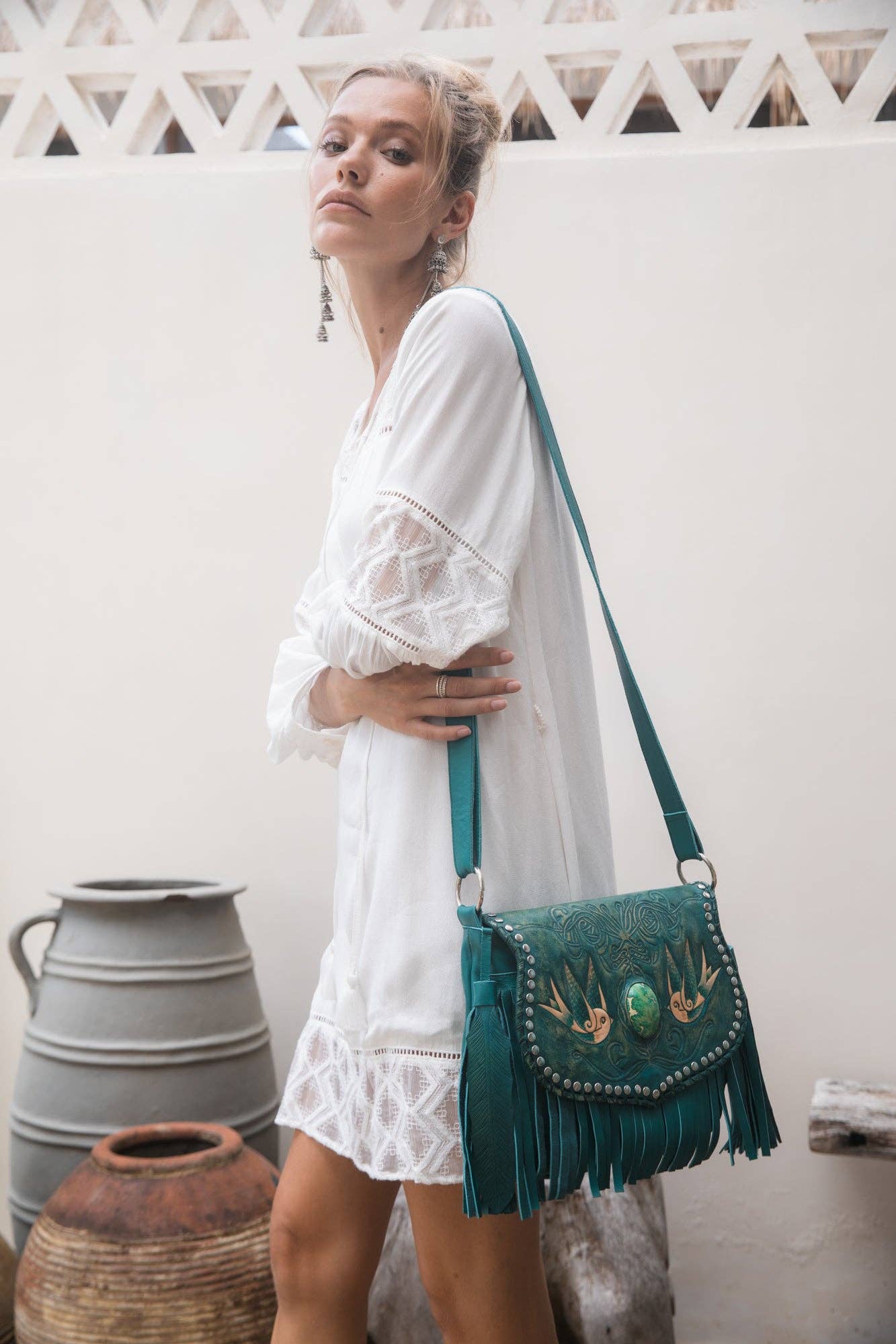Lost Bird Inca Bag Antique Teal
