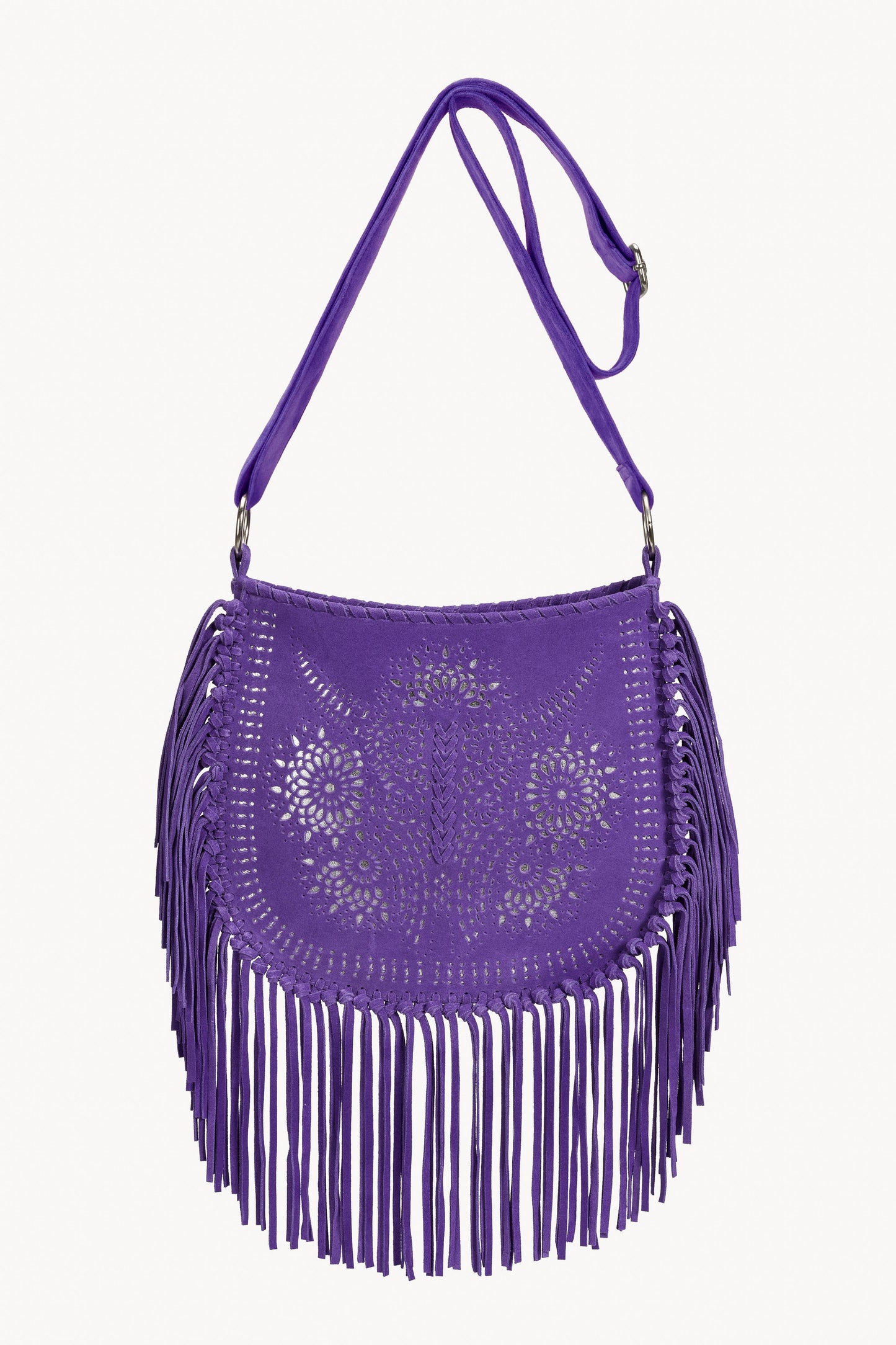 Navajo Sunflower Cut-Out Bag Bright Purple/Silver