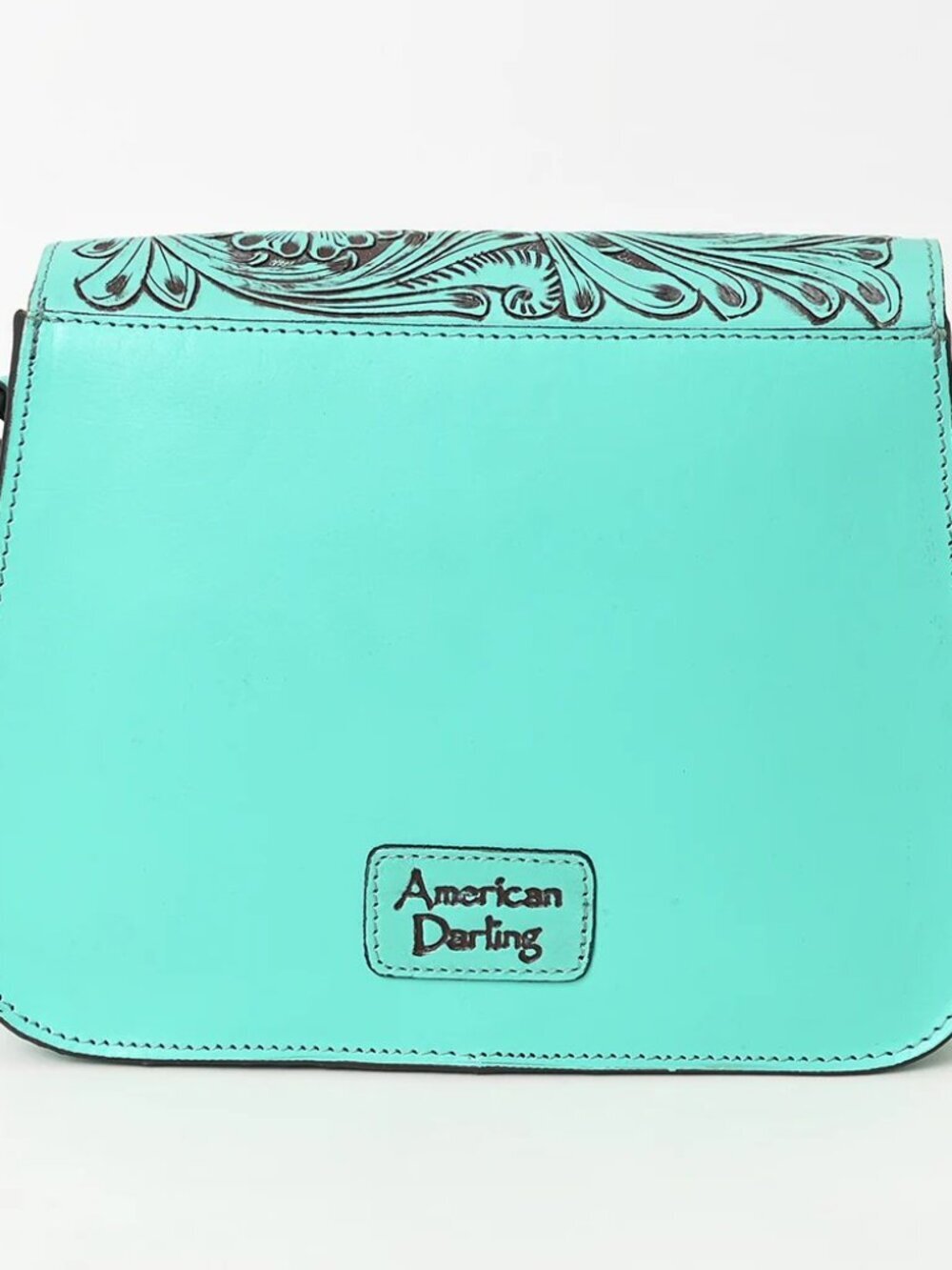 American Darling Turquoise Tooled Crossbody Satchel
