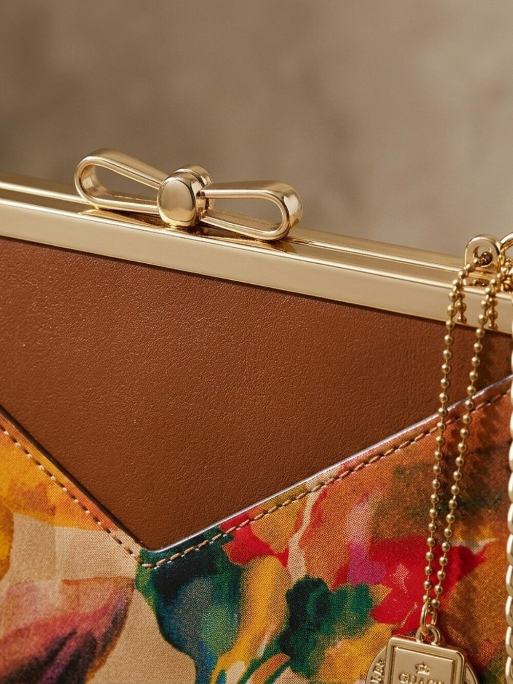 Patricia Nash Tokomo Frame all leather satchel in spring floral