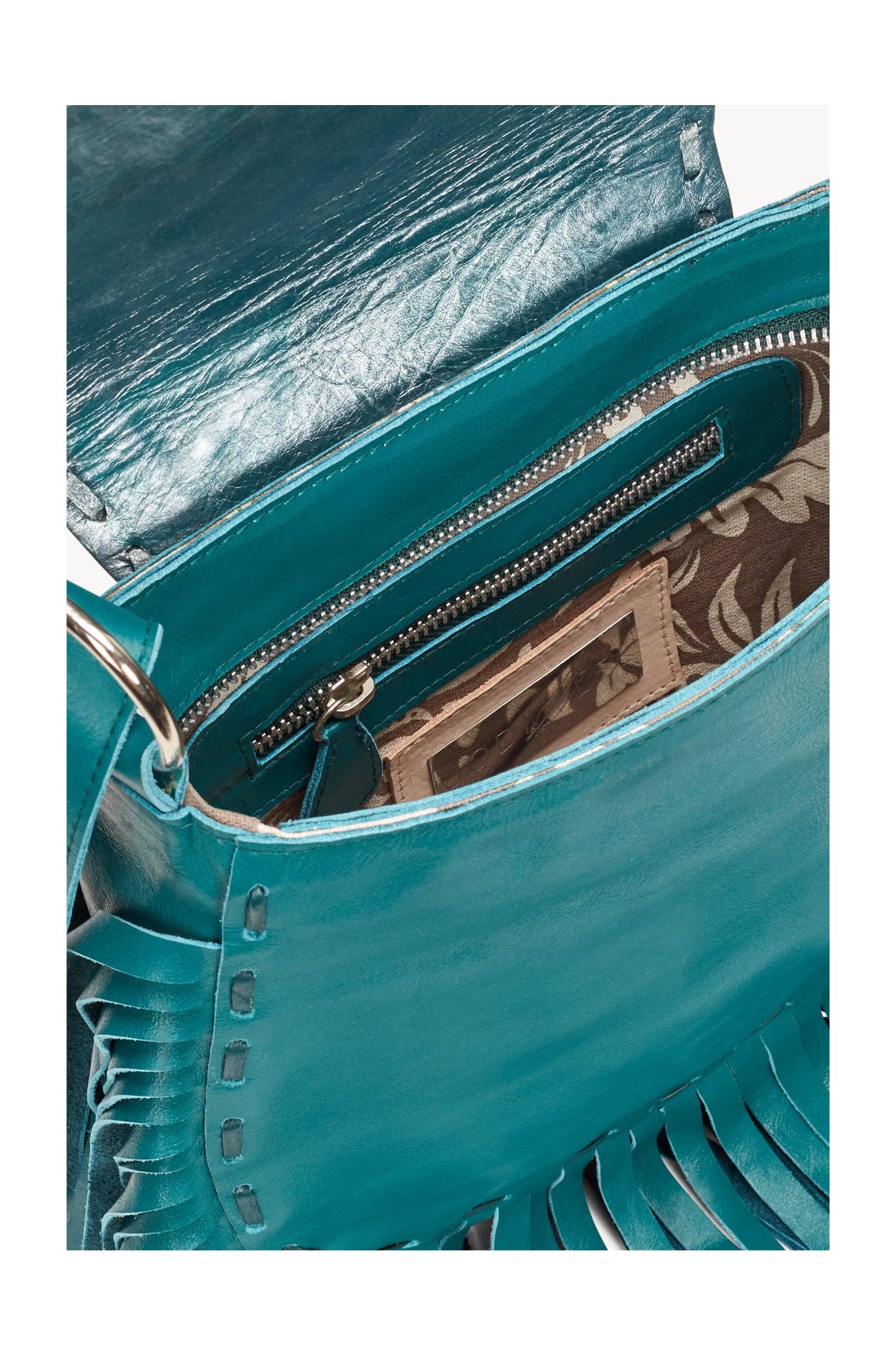 Mini Deus Peacock Bag Metallic Teal