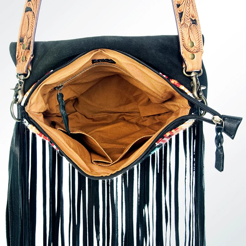 American Darling Colors of the Desert Boho Fringe messenger Saddle Blanket Bag