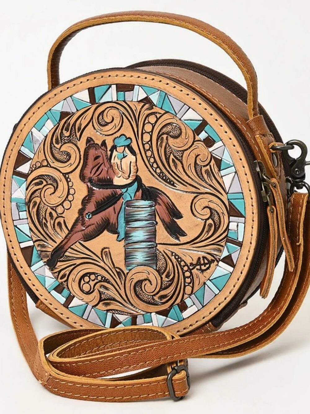 American Darling Western Barell Racing Crossbody Bag
