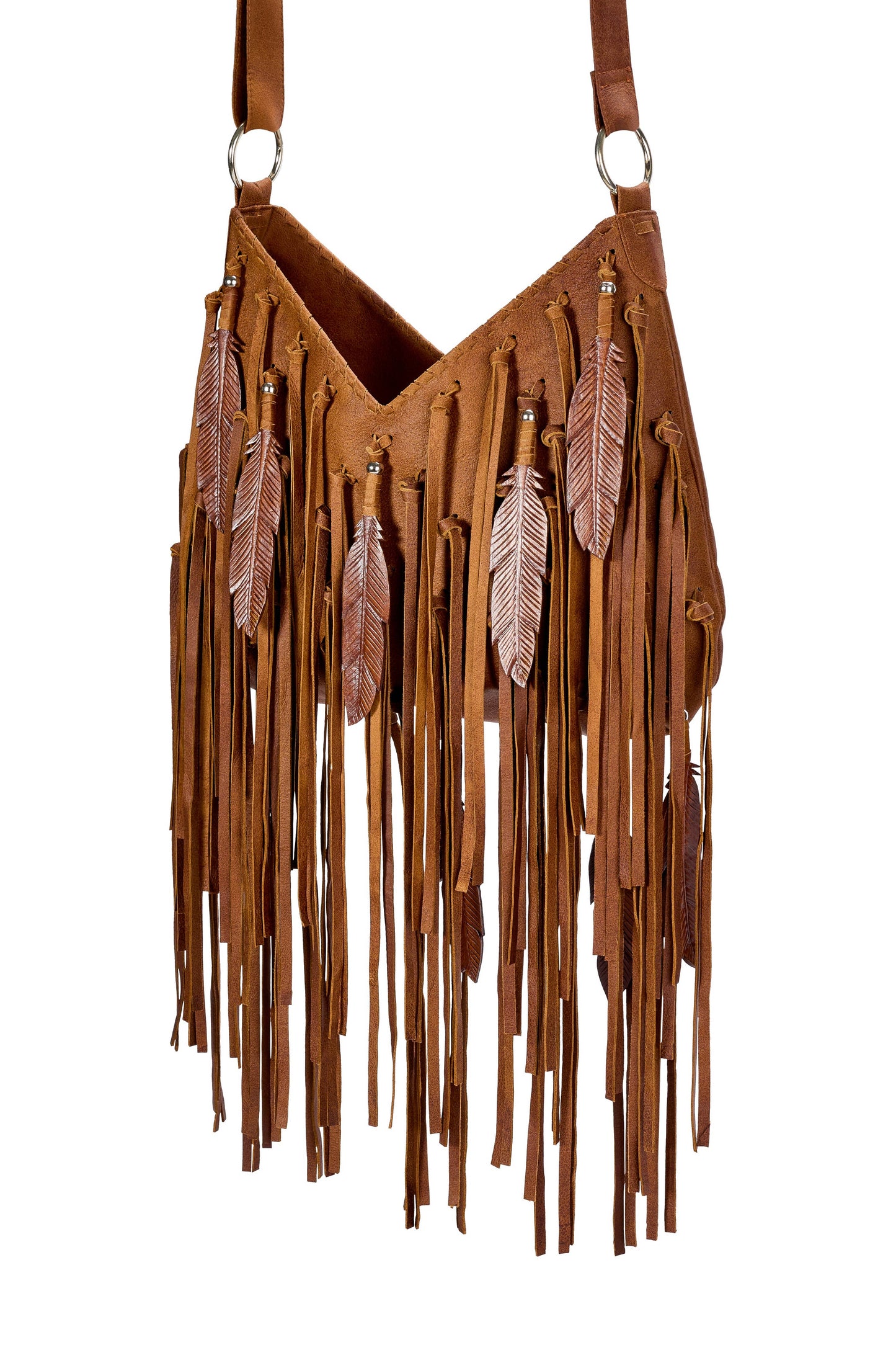 Mini Pocahontes Feather Bag Antique Medium Brown