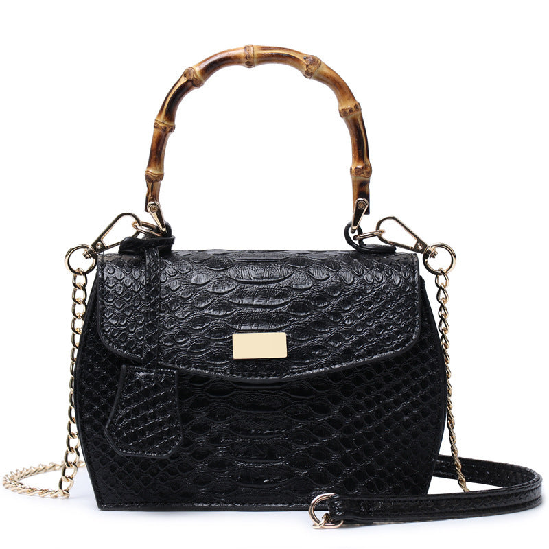 Snake print handbag- Faux Leather
