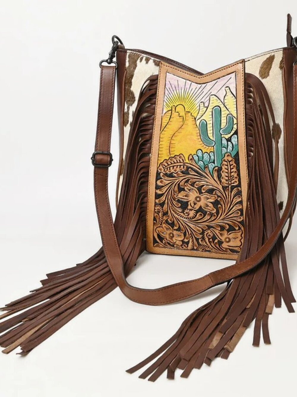 American Darling Sunrise in the Desert Bloom Fringe Crossbody